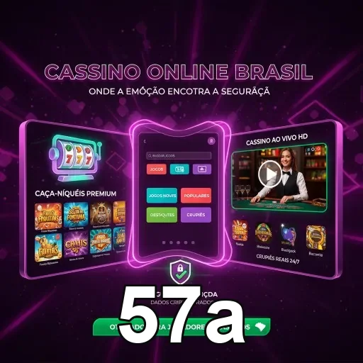 Ilustração de Explore jogos de slots e diversão no 57a